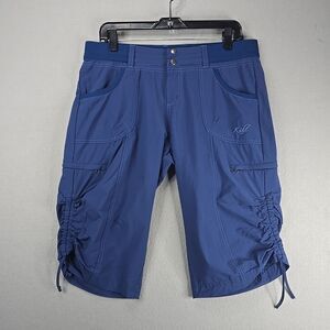 Kuhl Women's Cargo Bermuda Shorts Outdoor Adventure Hiking Blue Sz 12 L 15”